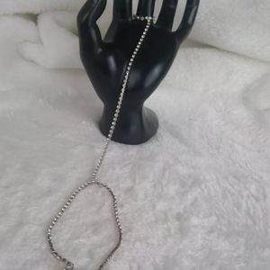 Austrian Crystal Ankle to Toe Ring Anklet